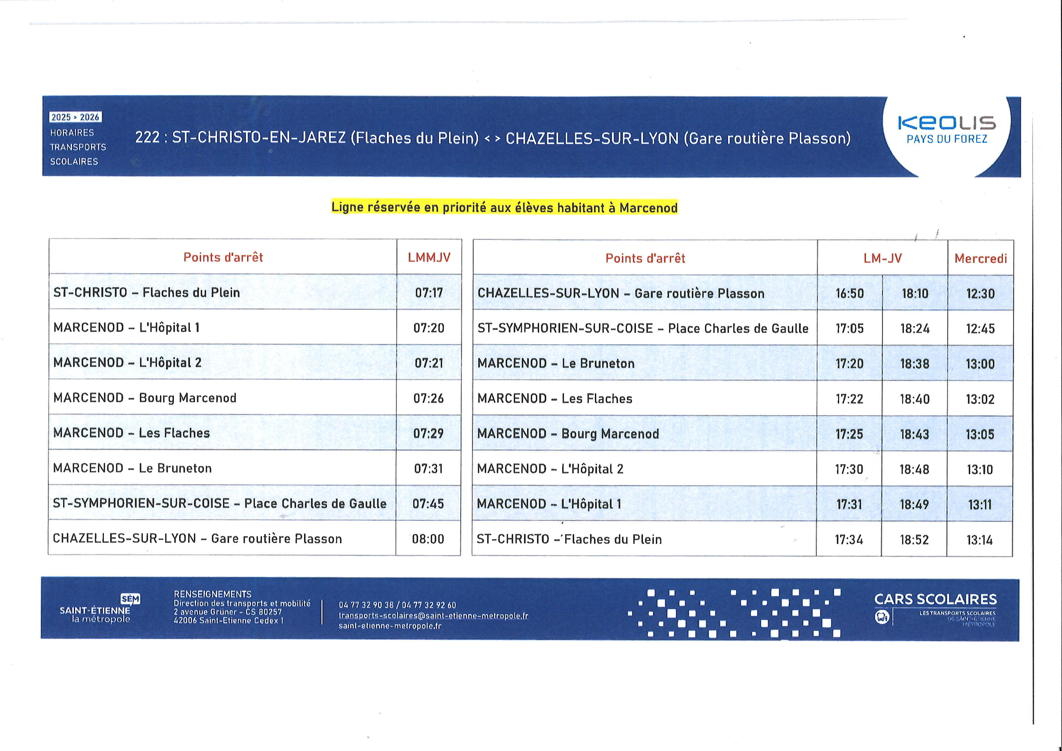 Bus St Christo Chazelles