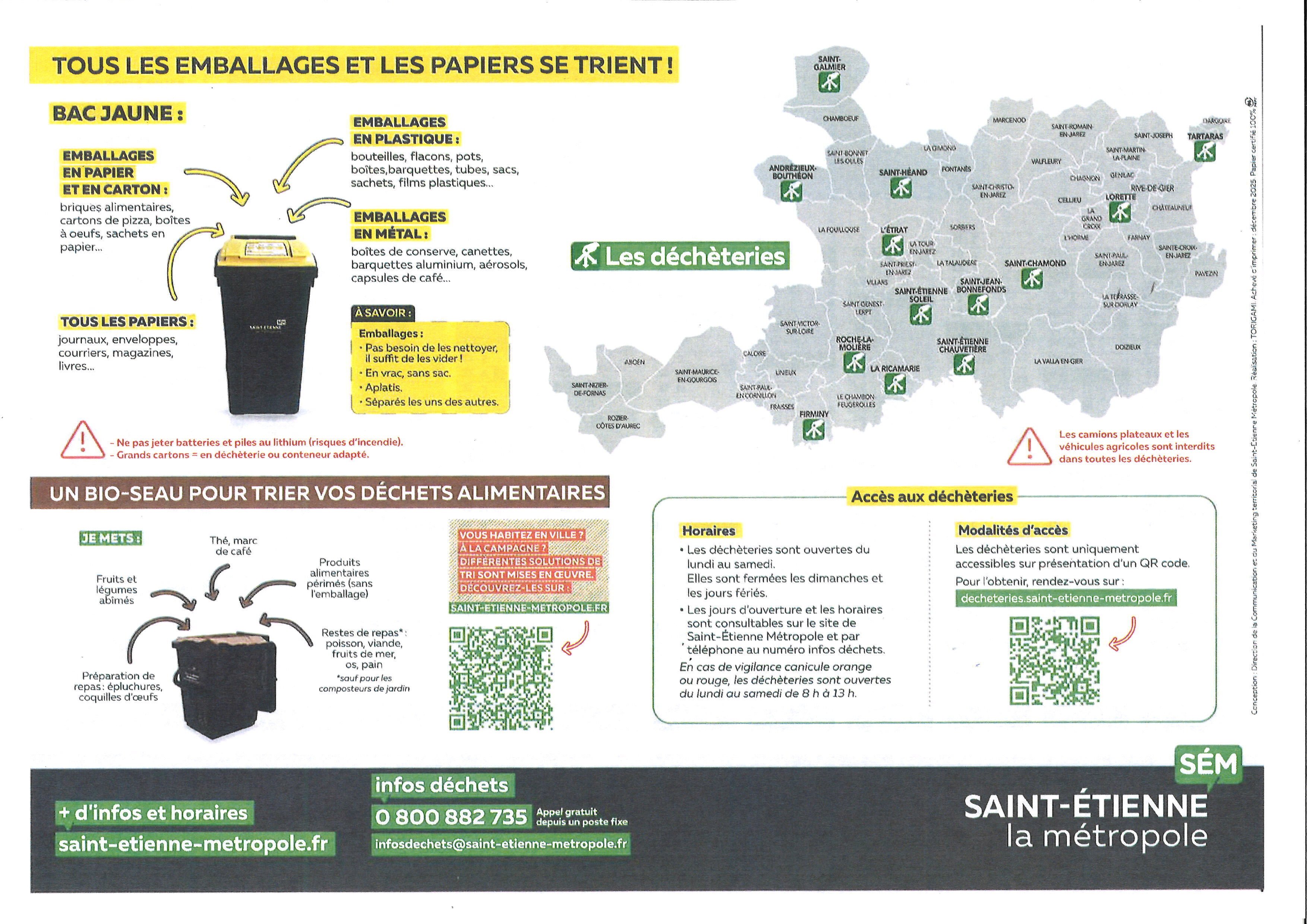 Calendrier collecte déchets 2026 verso