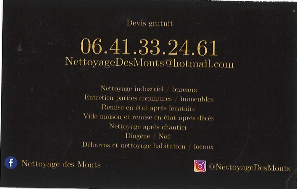 carte Nettoyage des Monts